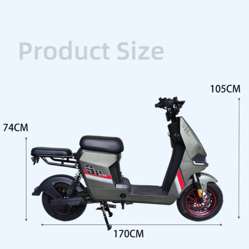 OEM,14Inch Household Electric Bike Delivery Ebike Cargo 800W Lithium Battery Grey Electric Bicycle,Manufacturer