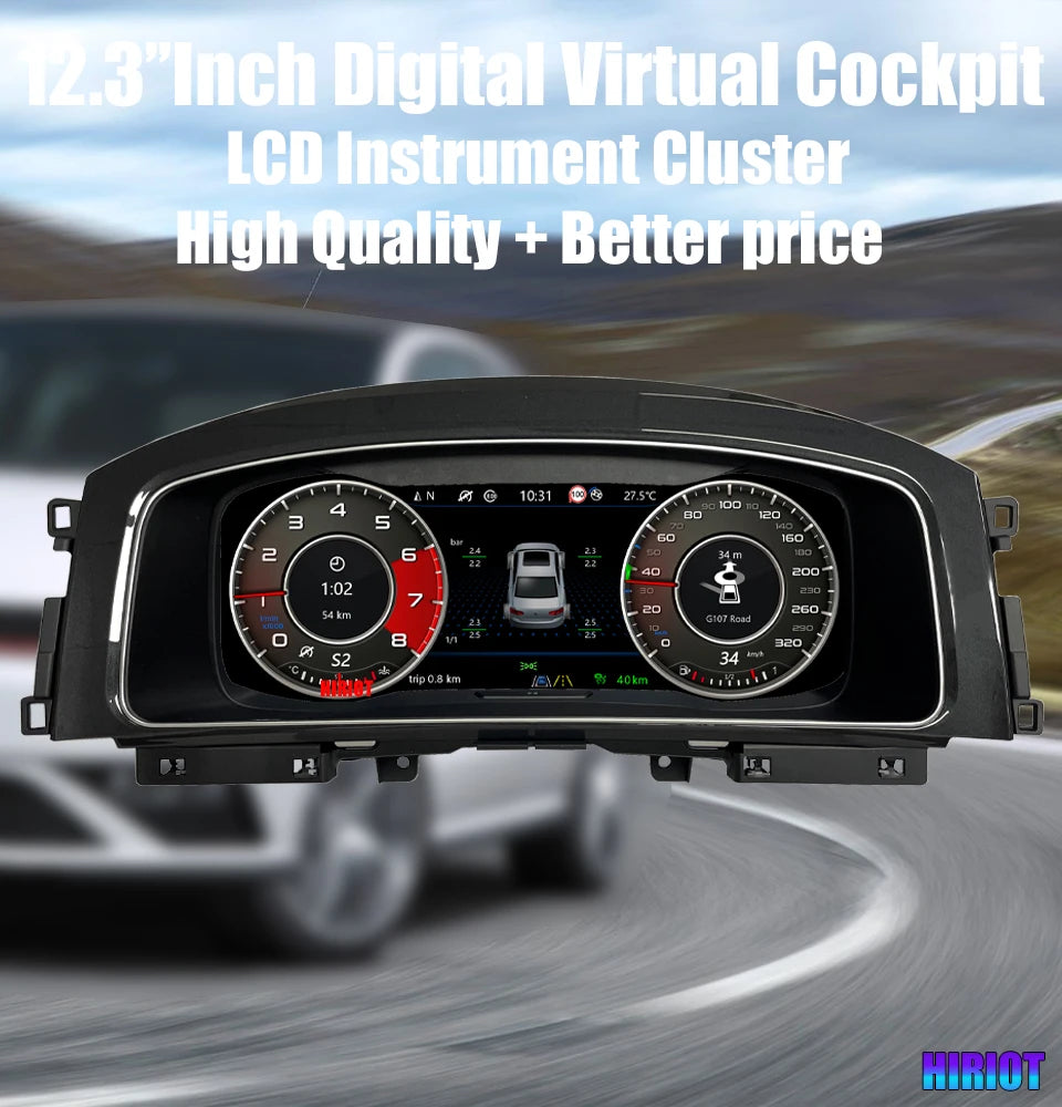 Digital Instrument Gauge Cluster For VW Golf 7 MK7 MK6 Passat B7 B8 CC Tiguan Jetta Scirocco T6 LCD Dashboard Panel Speedometer