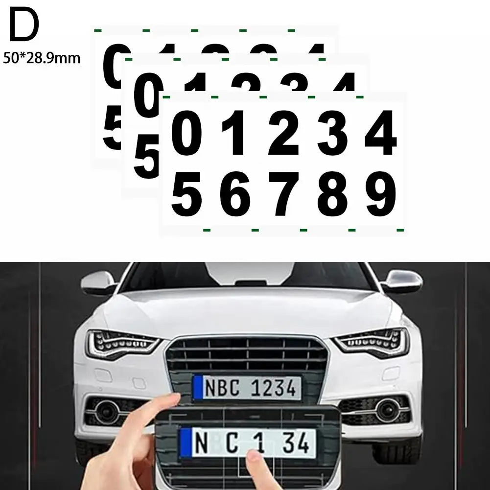 3Pcs Waterproof Highly Reflective License Plate Stickers Nanofilm