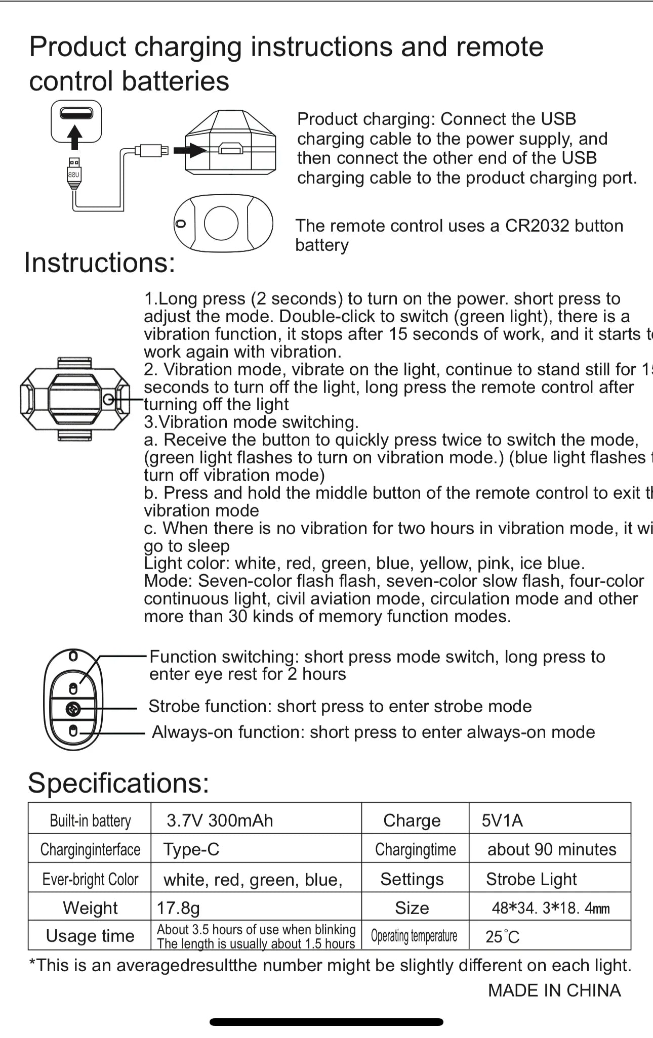 Car Strobe Waterproof Wireless Remote Control Motorcycle Anti-collision Warning Led Lamp