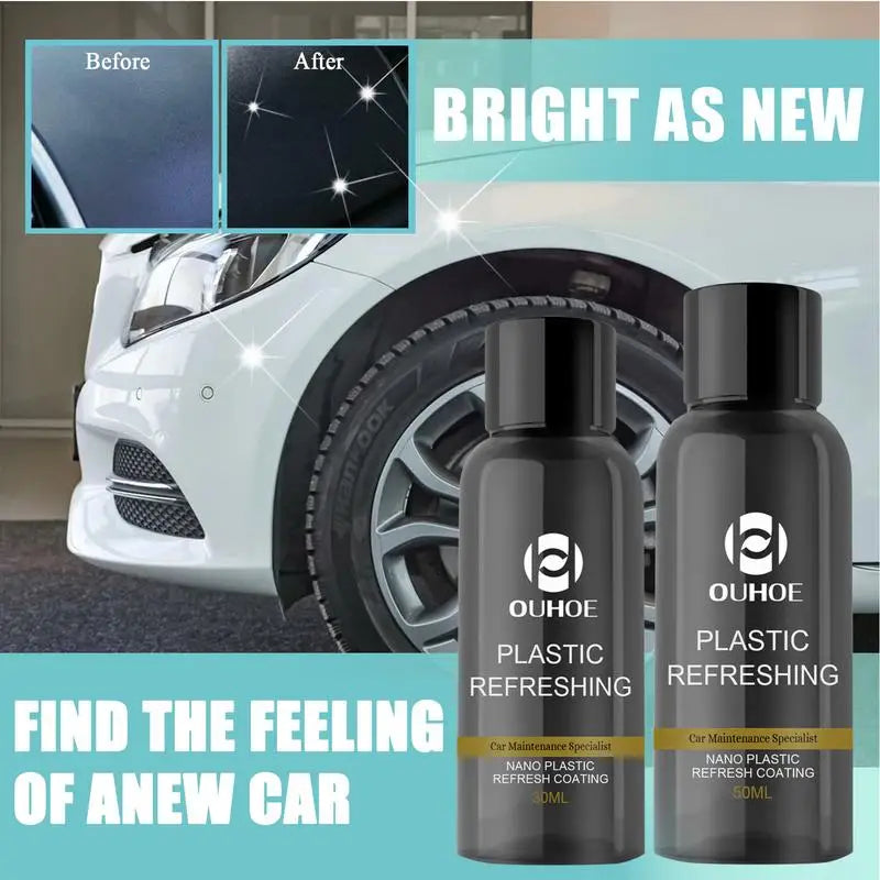 30/50ML Plastic Revitalizing Coating Agent Nano Plastic Refreshing Coating Plastic Parts Refurbish Agent Car Cleaning Gel