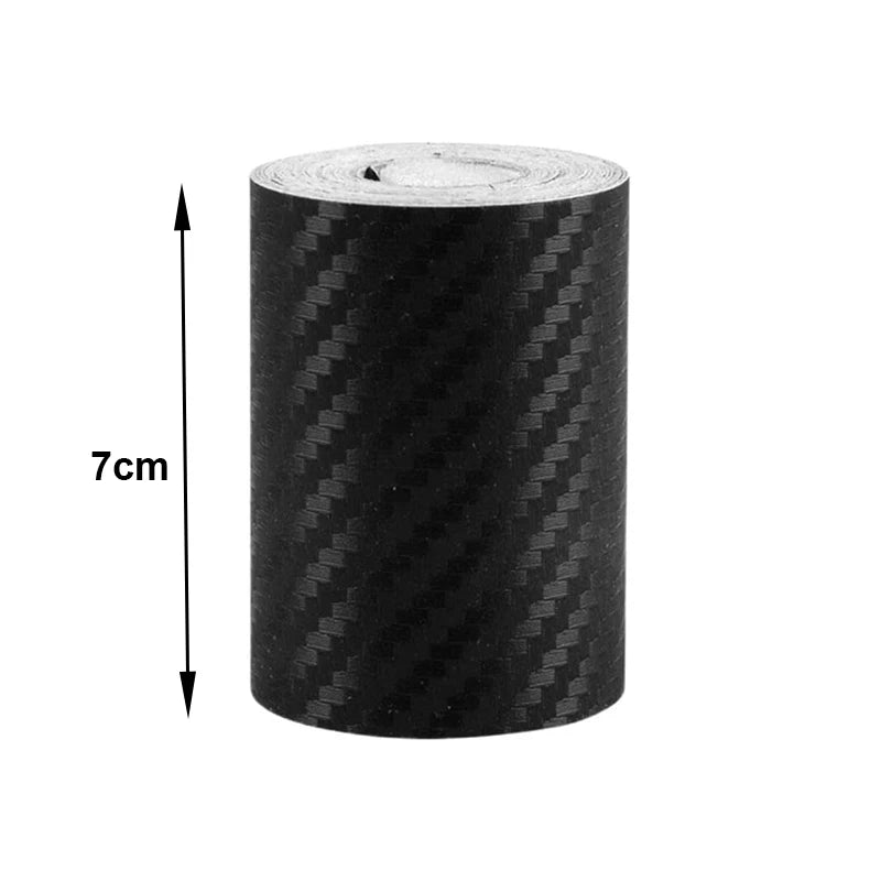 3D Nano Carbon Fiber Car Tape Black Car Door Edge Guards Side Mirror Anti-Scratch Collision Strip Waterproof Protector Film Tape