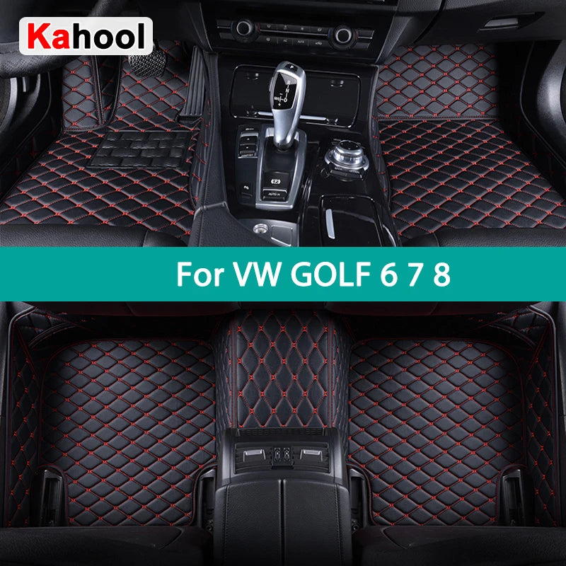 Custom Car Floor Mats For VW GOLF 6 7 8 Auto Carpets Foot Coche Accessorie