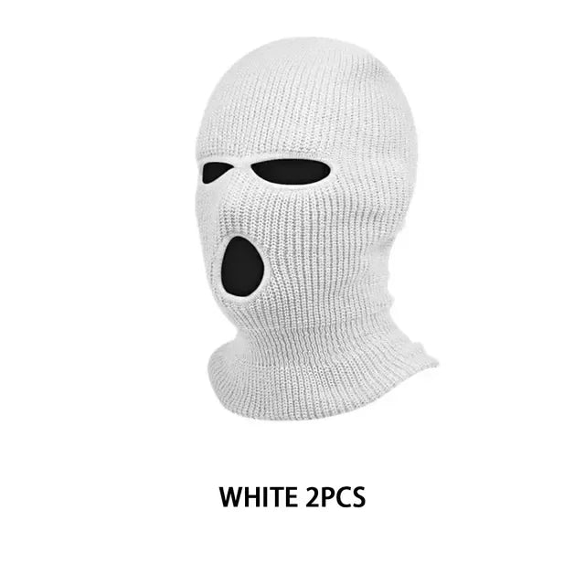 2pcs Car Seat Headrest Cover Mask Person Knitted Headgear Headrest Cover Decoration Car Anti-theft Warning Universal Decoration