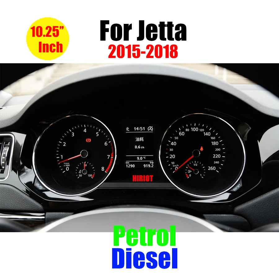 Digital Instrument Gauge Cluster For VW Golf 7 MK7 MK6 Passat B7 B8 CC Tiguan Jetta Scirocco T6 LCD Dashboard Panel Speedometer