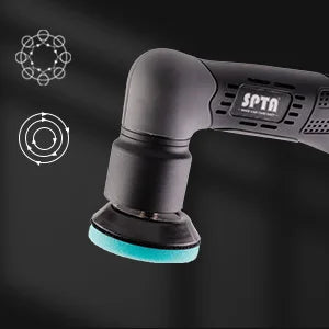 SPTA  12V Cordless Mini Car Polisher RO/DA Micro Scratches Killer Cordless Detail Polisher With Adjustment Speed & 1 Batterry