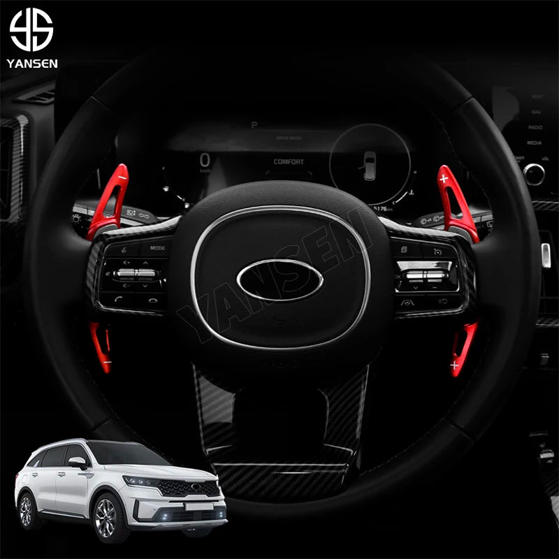 For Kia Sorento MQ4 Shift Paddle Gear Extender Shifter Aluminum Steering Wheel DSG Extension Sticker