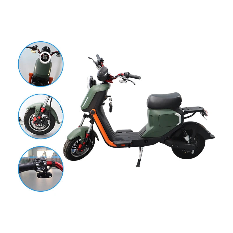 High Standard 48V 20Ah Disc Brake Electric Motorcycle Long Range Adult Electric Scooter