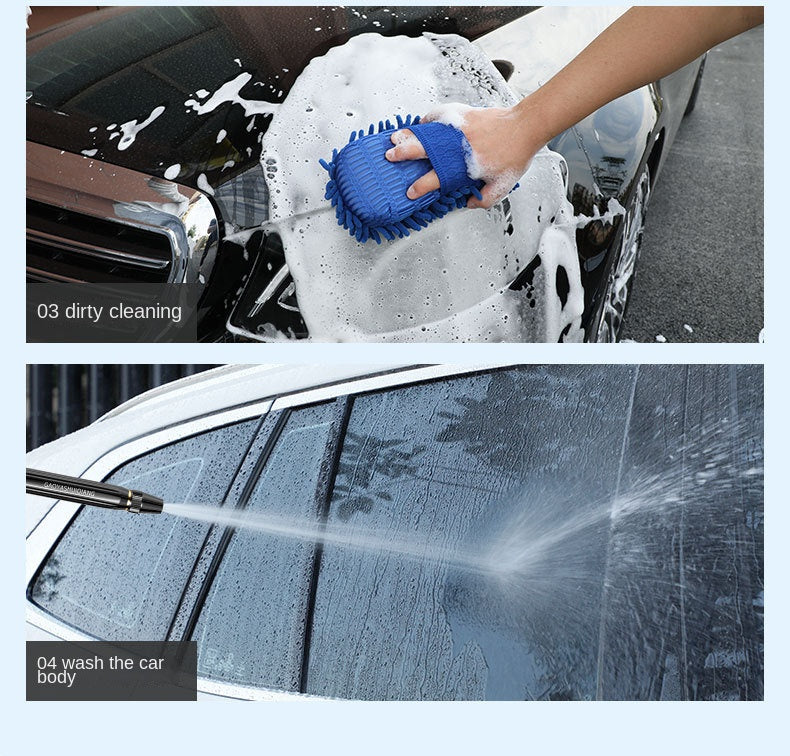 High-Pressure Water Gun Household Car Wash Water Black Car Wash Nozzle Diamond Water Watering Pipe Car Wash Gun