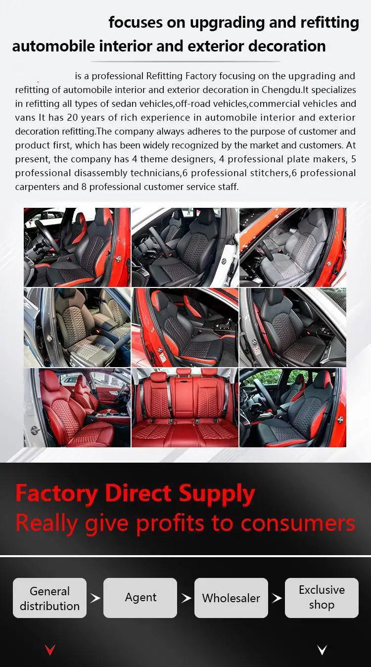 A3 A4 A5 A6 A7 A8 Q3 Q5 Q7 carbon fiber bucket seat For all Audi to RS Car accessories racing sports seats custom leather design