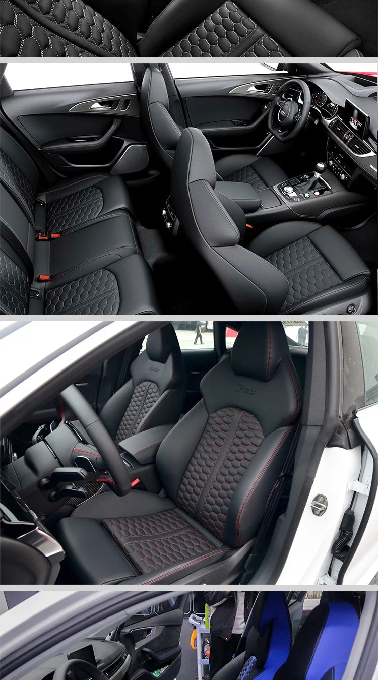 A3 A4 A5 A6 A7 A8 Q3 Q5 Q7 carbon fiber bucket seat For all Audi to RS Car accessories racing sports seats custom leather design