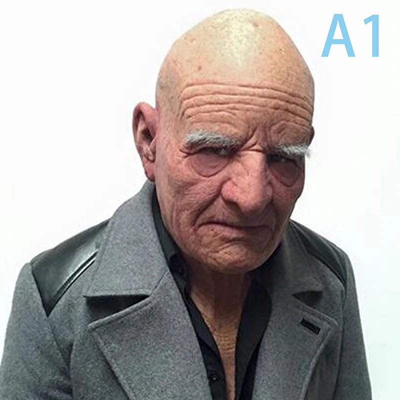 Breaking Bad Halloween Scary Bald Old Man Masks Costume Party Fun Latex Cosplay Headgear Party Performance Props Horror Mask