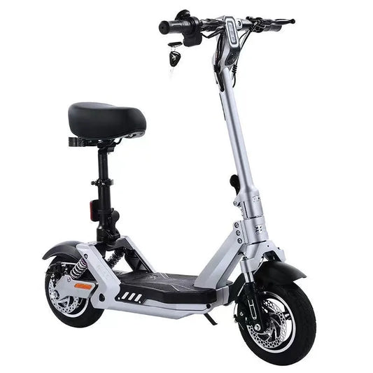 Electric scooter lithium battery foldable electric bicycle with seat small mini pedal electric scooter