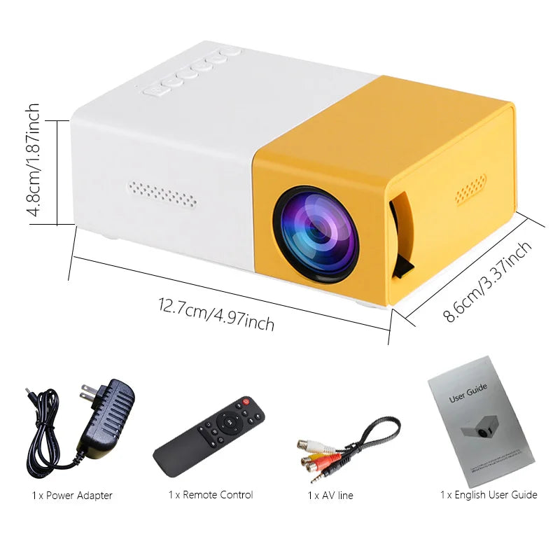 Car projector Equip 72 lnch Screen and Bracket Dlp Full Hd 1000 Lumen Player Outdoor Car Mini Projector