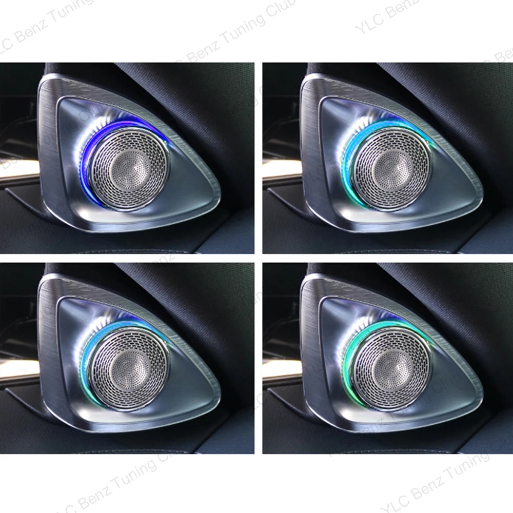 For Mercedes-Benz 4D Speaker E C S W213 W205 W222 W223 4D Rotating Tweeter Speaker Ambient Light