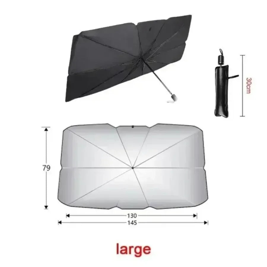 Car Sunshade Umbrella For Auto Shading Car Sun Shade Protector Parasol Summer Sun Interior Windshield Protection Accessories