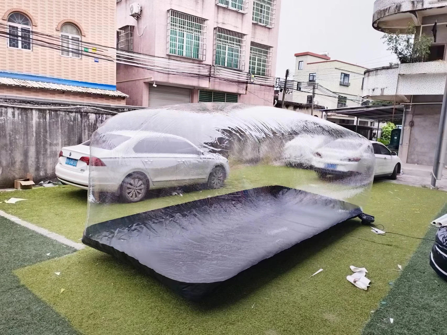 High Quality Custom Transparent PVC Car Covers Inflatable Car Storage Bubble Tent Inflatable Car Bubble Cover