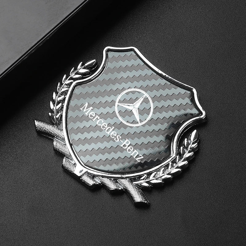 Car Stickers 3D Metal Accsesories Auto Accessory Triangle Window Sticker For MERCEDES-BENZ Benz AMG A B C E F G SLASS W204 VITO