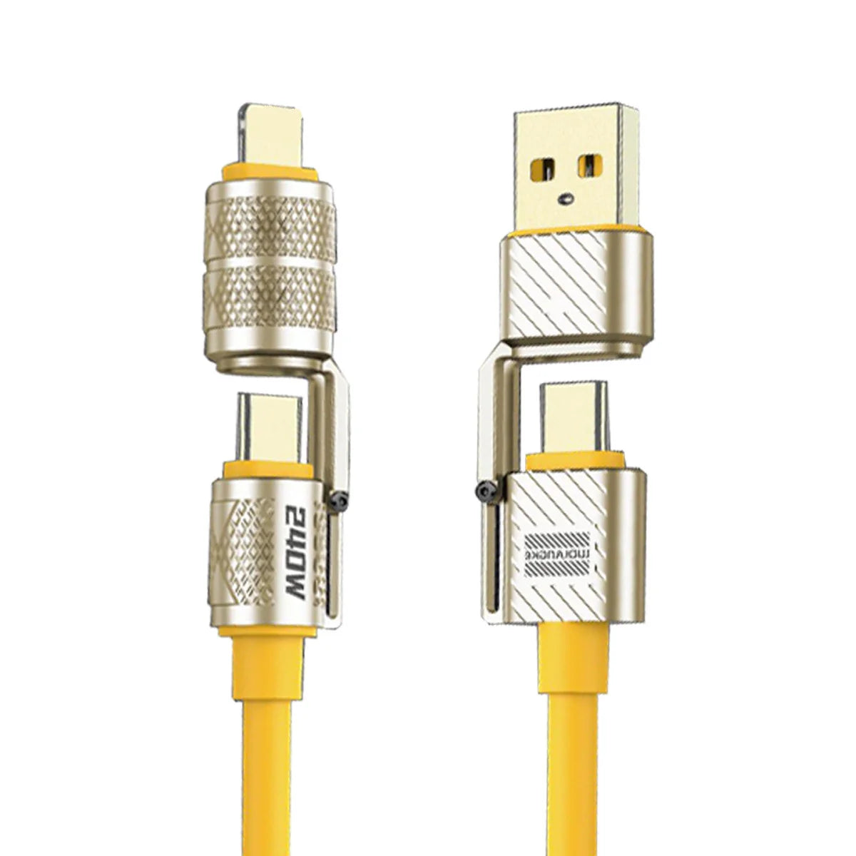 240W 4-in-1 Super Fast Charging Data Cable Type-C To Type-C Zinc Alloy Cable For iPhone15 Samsung Huawei Xiaomi