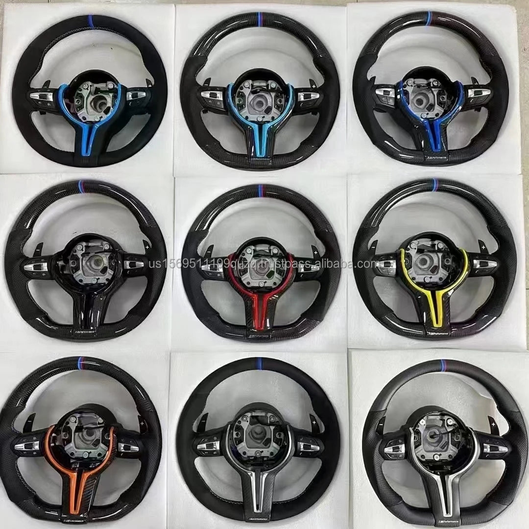 M1 M2 M3 M4 M5 F10 F20 F22 F30 F32 F36 F40 F90 E90 E91 E70 Custom BMW F30 LED Steering Wheel Carbon Fiber Forged For BMW