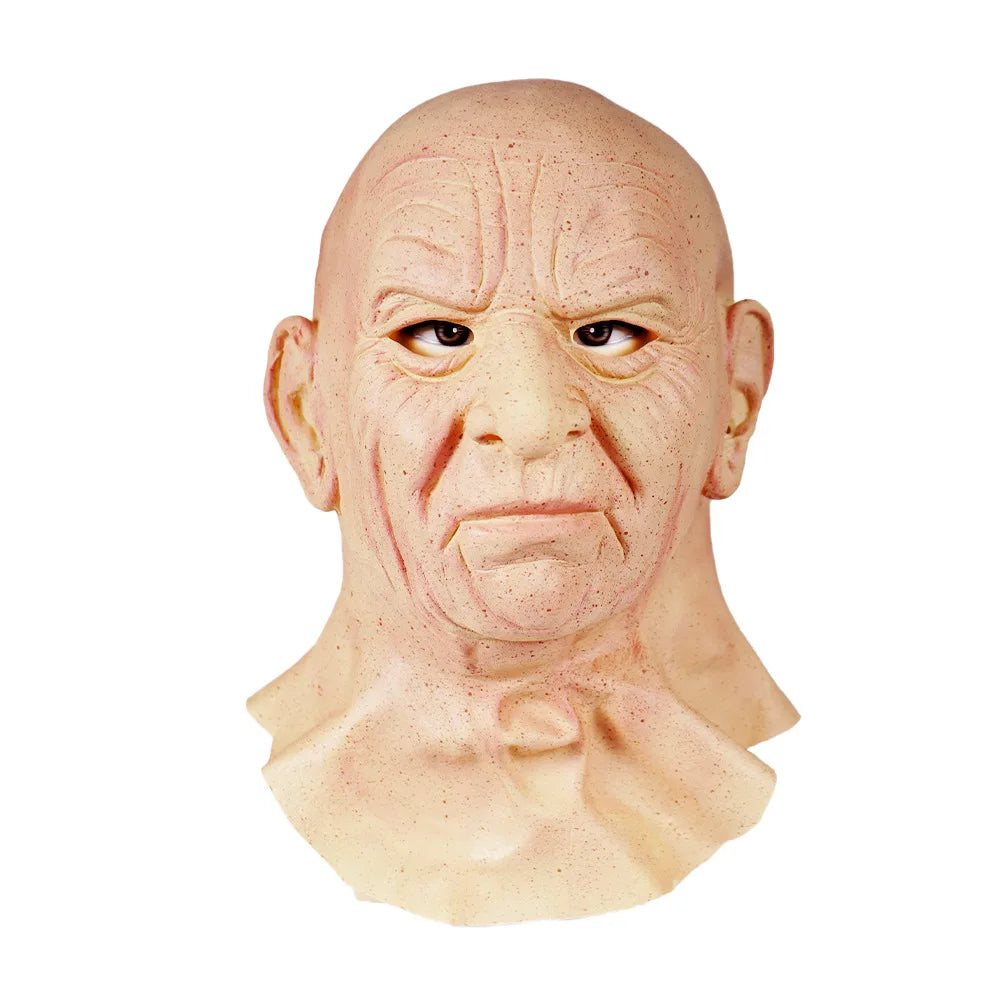 Woman Man Mask full Head Face Realistic Silicone Grandpa Grandma Mask Simulation Supplies Halloween Party Cosplay Props