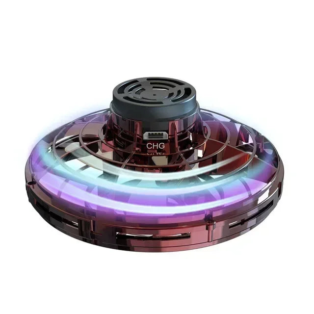 New Flying Mini Spinner LED UFO Type Flying Helicopter Spinner  Fingertip Upgrade Flight Gyro Drone Aircraft Toy Adult Kids Gift