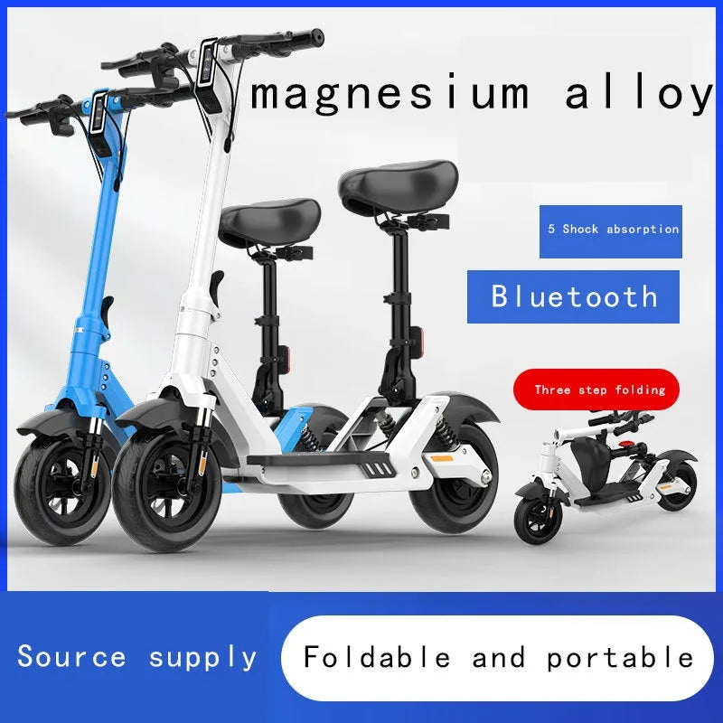 Electric scooter lithium battery foldable electric bicycle with seat small mini pedal electric scooter