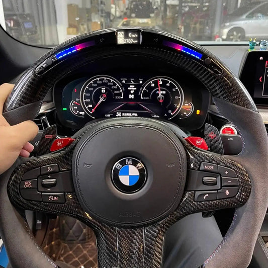 M1 M2 M3 M4 M5 F10 F20 F22 F30 F32 F36 F40 F90 E90 E91 E70 Custom BMW F30 LED Steering Wheel Carbon Fiber Forged For BMW