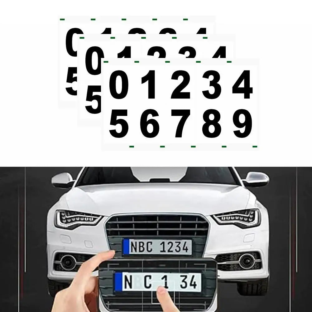 3Pcs Waterproof Highly Reflective License Plate Stickers Nanofilm