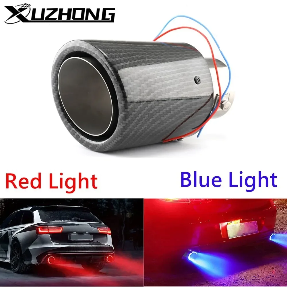 Universal Car LED Exhaust Flame Pipe Tail Throat Red/Blue Light Flaming