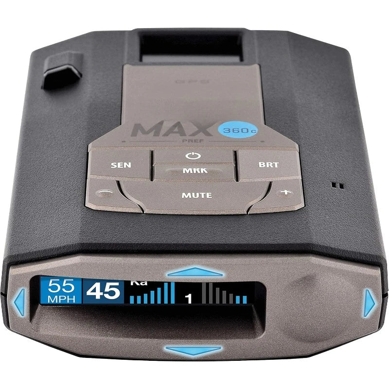 MAX 360c Laser Radar Detector - WiFi and Bluetooth Enabled, 360° Protection, Extreme Long Range, Voice Alerts