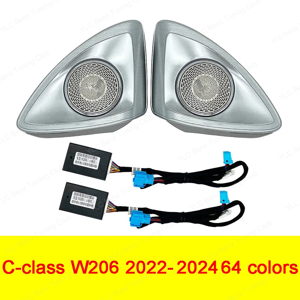 For Mercedes-Benz 4D Speaker E C S W213 W205 W222 W223 4D Rotating Tweeter Speaker Ambient Light