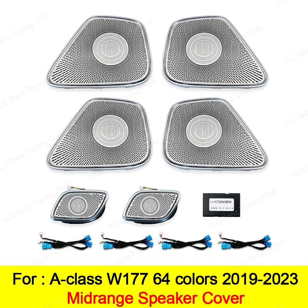 For Mercedes-Benz 4D Speaker E C S W213 W205 W222 W223 4D Rotating Tweeter Speaker Ambient Light