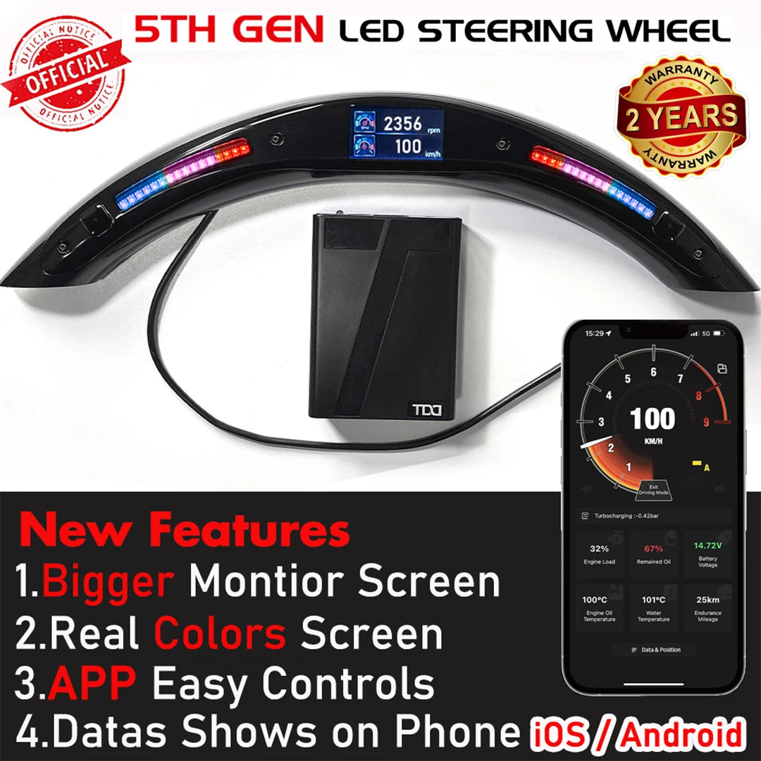 Steering Wheel Led Display Kit for 2000 Years After All Car Intelligent Driving Data Screen OHC Led Steering Wheel Kit