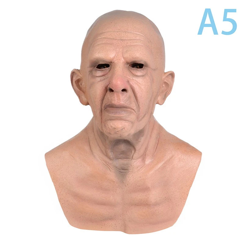 Breaking Bad Halloween Scary Bald Old Man Masks Costume Party Fun Latex Cosplay Headgear Party Performance Props Horror Mask