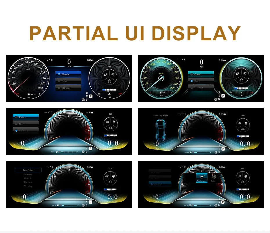 LCD For Mercedes Benz C-Class W204 NTG4.0 2008-2011 Tachometer Instrument Cluster Speedometer Dashboard Digital Virtual Cockpit