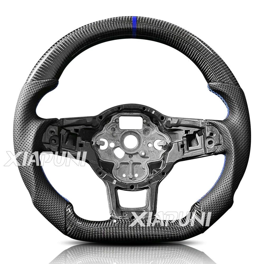 Steering Wheel Golf 7 MK7 Mk7.5 GTI Scirocco Polo GTS R Line 2014-2017 Forge Carbon Fiber Customized LED RPM Racing Wheel