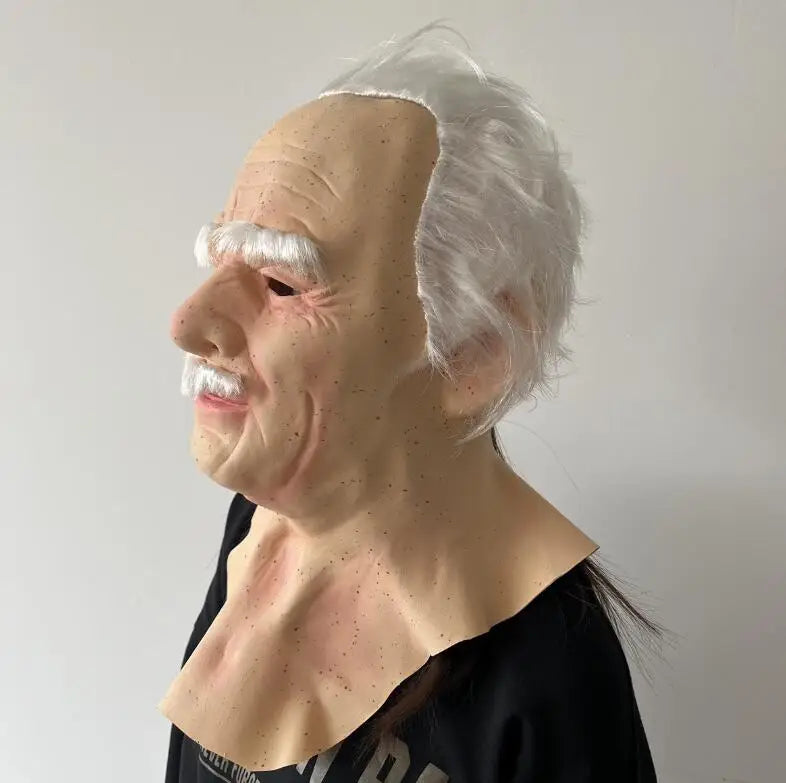 1pcs/lot Halloween Decorations Latex Grandfather Mask Old Man Heargear For Adult Party Cosplay